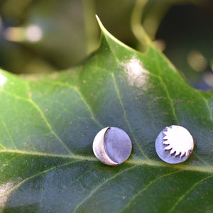 Sun & Moon Post Earrings